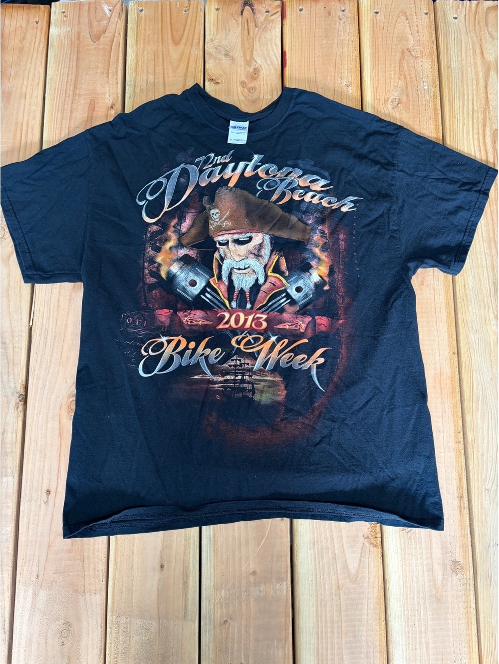 2013 Daytona Beach Bike Week Black Graphic T-Shirt Size XL